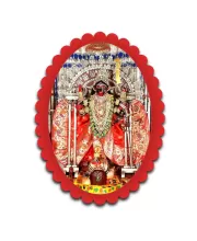 Goddess Kali Wall Decorative Showpiece 6 X 8 Inch | 4 MM MDF Wooden Glossy Sublimation Print | Back Hook Wall Hanging | Home Temple & Living Room Decor (F57262)