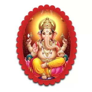 Ganesha Wall Decorative Showpiece 6 X 8 Inch | 4 MM MDF Wooden Glossy Sublimation Print | Back Hook Wall Hanging | Home Temple & Living Room Decor (F57281) Ganesha Wall Decorative Showpiece 6 X 8 Inch | 4 MM MDF Wooden Glossy Sublimation Print | Back Hook Wall Hanging | Home Temple & Living Room Decor (F57281)