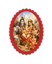 Shiva Wall Decorative Showpiece 6 X 8 Inch | 4 MM MDF Wooden Glossy Sublimation Print | Back Hook Wall Hanging | Home Temple & Living Room Decor (F57292)