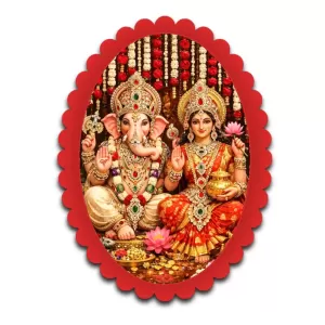 Ganesha And Lakshmi Wall Decorative Showpiece 6 X 8 Inch | 4 MM MDF Wooden Glossy Sublimation Print | Back Hook Wall Hanging | Home Temple & Living Room Decor (F57318) Ganesha And Lakshmi Wall Decorative Showpiece 6 X 8 Inch | 4 MM MDF Wooden Glossy Sublimation Print | Back Hook Wall Hanging | Home Temple & Living Room Decor (F57318)