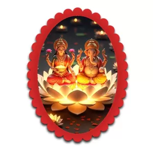Lakshmi And Ganesha Wall Decorative Showpiece 6 X 8 Inch | 4 MM MDF Wooden Glossy Sublimation Print | Back Hook Wall Hanging | Home Temple & Living Room Decor (F57328) Lakshmi And Ganesha Wall Decorative Showpiece 6 X 8 Inch | 4 MM MDF Wooden Glossy Sublimation Print | Back Hook Wall Hanging | Home Temple & Living Room Decor (F57328)