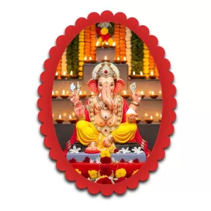 Ganesha Wall Decorative Showpiece 6 X 8 Inch | 4 MM MDF Wooden Glossy Sublimation Print | Back Hook Wall Hanging | Home Temple & Living Room Decor (F57362) Ganesha Wall Decorative Showpiece 6 X 8 Inch | 4 MM MDF Wooden Glossy Sublimation Print | Back Hook Wall Hanging | Home Temple & Living Room Decor (F57362)