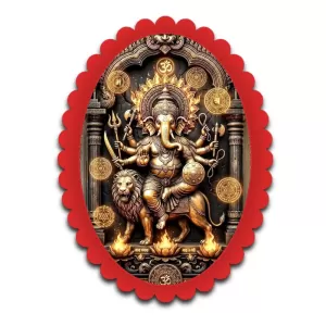 Ganesha Wall Decorative Showpiece 6 X 8 Inch | 4 MM MDF Wooden Glossy Sublimation Print | Back Hook Wall Hanging | Home Temple & Living Room Decor (F57382) Ganesha Wall Decorative Showpiece 6 X 8 Inch | 4 MM MDF Wooden Glossy Sublimation Print | Back Hook Wall Hanging | Home Temple & Living Room Decor (F57382)