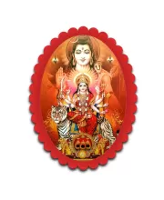 Durga Wall Decorative Showpiece 6 X 8 Inch | 4 MM MDF Wooden Glossy Sublimation Print | Back Hook Wall Hanging | Home Temple & Living Room Decor (F57398)