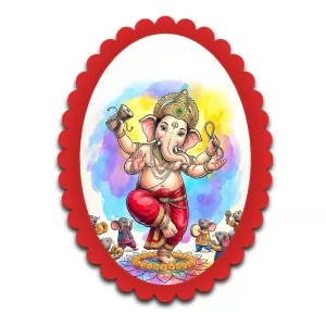 Ganesha Wall Decorative Showpiece 6 X 8 Inch | 4 MM MDF Wooden Glossy Sublimation Print | Back Hook Wall Hanging | Home Temple & Living Room Decor (F57408) Ganesha Wall Decorative Showpiece 6 X 8 Inch | 4 MM MDF Wooden Glossy Sublimation Print | Back Hook Wall Hanging | Home Temple & Living Room Decor (F57408)