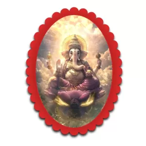 Ganesha Wall Decorative Showpiece 6 X 8 Inch | 4 MM MDF Wooden Glossy Sublimation Print | Back Hook Wall Hanging | Home Temple & Living Room Decor (F57409) Ganesha Wall Decorative Showpiece 6 X 8 Inch | 4 MM MDF Wooden Glossy Sublimation Print | Back Hook Wall Hanging | Home Temple & Living Room Decor (F57409)