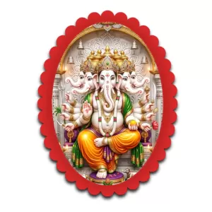 Ganesha Wall Decorative Showpiece 6 X 8 Inch | 4 MM MDF Wooden Glossy Sublimation Print | Back Hook Wall Hanging | Home Temple & Living Room Decor (F57413) Ganesha Wall Decorative Showpiece 6 X 8 Inch | 4 MM MDF Wooden Glossy Sublimation Print | Back Hook Wall Hanging | Home Temple & Living Room Decor (F57413)