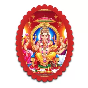Lakshmi, Ganesha, Saraswati Wall Decorative Showpiece 6 X 8 Inch | 4 MM MDF Wooden Glossy Sublimation Print | Back Hook Wall Hanging | Home Temple & Living Room Decor (F57420) Lakshmi, Ganesha, Saraswati Wall Decorative Showpiece 6 X 8 Inch | 4 MM MDF Wooden Glossy Sublimation Print | Back Hook Wall Hanging | Home Temple & Living Room Decor (F57420)