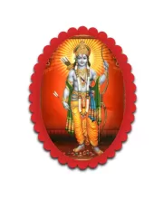 Ram Wall Decorative Showpiece 6 X 8 Inch | 4 MM MDF Wooden Glossy Sublimation Print | Back Hook Wall Hanging | Home Temple & Living Room Decor (F57513)
