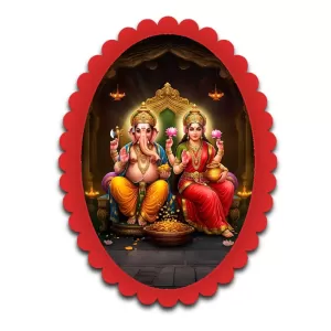 Ganesha And Lakshmi Wall Decorative Showpiece 6 X 8 Inch | 4 MM MDF Wooden Glossy Sublimation Print | Back Hook Wall Hanging | Home Temple & Living Room Decor (F57516) Ganesha And Lakshmi Wall Decorative Showpiece 6 X 8 Inch | 4 MM MDF Wooden Glossy Sublimation Print | Back Hook Wall Hanging | Home Temple & Living Room Decor (F57516)