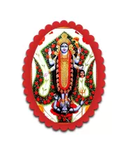 Kali Wall Decorative Showpiece 6 X 8 Inch | 4 MM MDF Wooden Glossy Sublimation Print | Back Hook Wall Hanging | Home Temple & Living Room Decor (F57522)