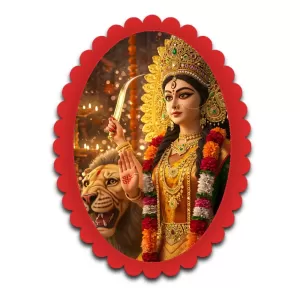 Durga Wall Decorative Showpiece 6 X 8 Inch | 4 MM MDF Wooden Glossy Sublimation Print | Back Hook Wall Hanging | Home Temple & Living Room Decor (F57527) Durga Wall Decorative Showpiece 6 X 8 Inch | 4 MM MDF Wooden Glossy Sublimation Print | Back Hook Wall Hanging | Home Temple & Living Room Decor (F57527)
