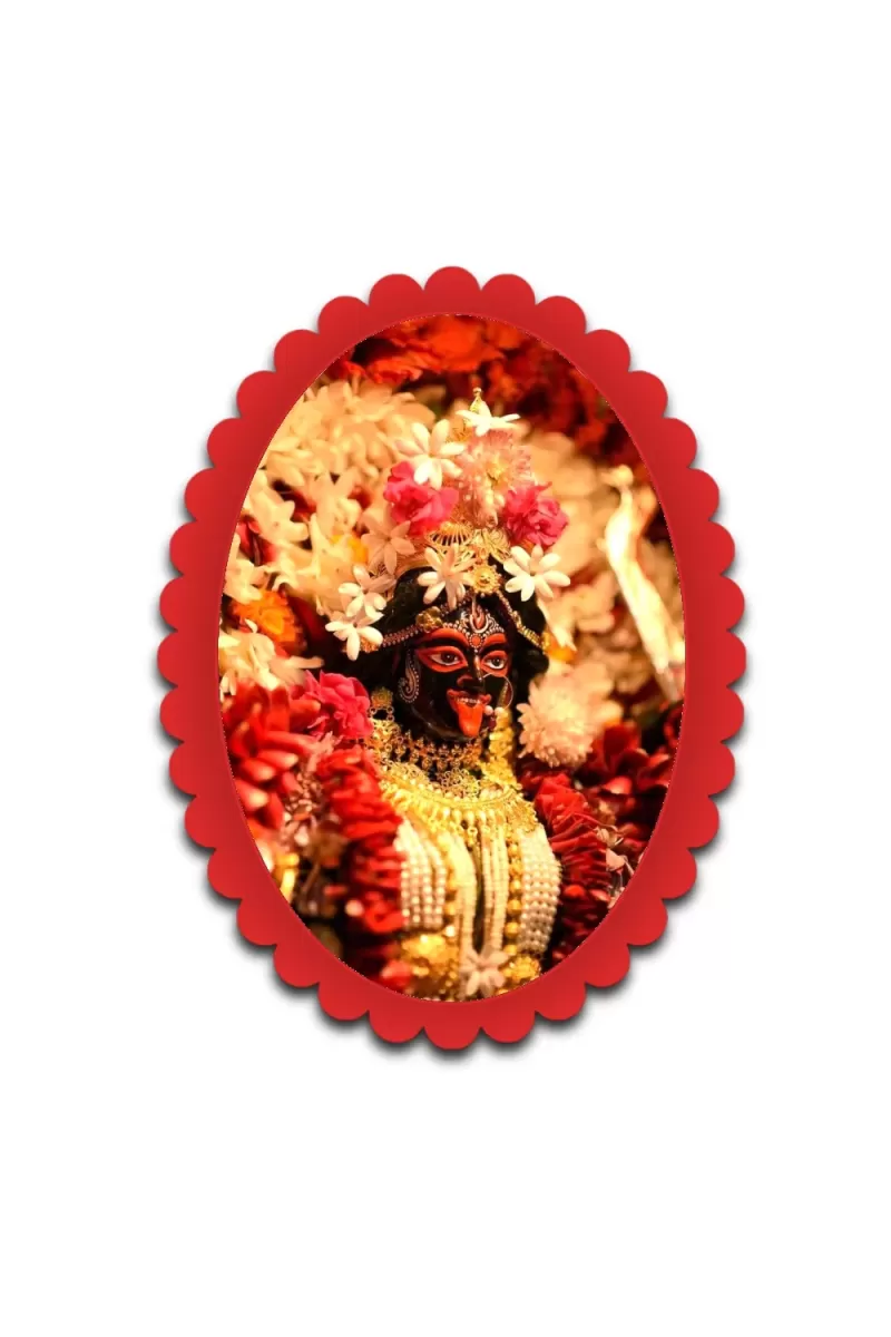 Kali Wall Decorative Showpiece 6 X 8 Inch | 4 MM MDF Wooden Glossy Sublimation Print | Back Hook Wall Hanging | Home Temple & Living Room Decor (F57537)