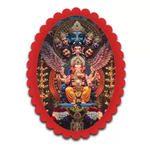 Ganesha Wall Decorative Showpiece 6 X 8 Inch | 4 MM MDF Wooden Glossy Sublimation Print | Back Hook Wall Hanging | Home Temple & Living Room Decor (F57545) Ganesha Wall Decorative Showpiece 6 X 8 Inch | 4 MM MDF Wooden Glossy Sublimation Print | Back Hook Wall Hanging | Home Temple & Living Room Decor (F57545)