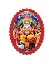 Sai Baba Wall Decorative Showpiece 6 X 8 Inch | 4 MM MDF Wooden Glossy Sublimation Print | Back Hook Wall Hanging | Home Temple & Living Room Decor (F57552)