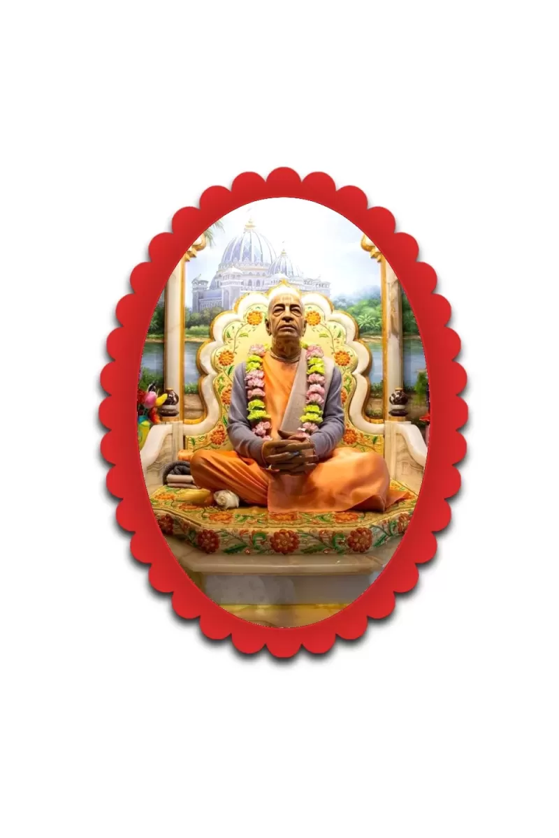A.C. Bhaktivedanta Swami Prabhupada Wall Decorative Showpiece 6 X 8 Inch | 4 MM MDF Wooden Glossy Sublimation Print | Back Hook Wall Hanging | Home Temple & Living Room Decor (F57576)