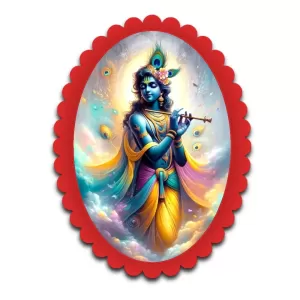 Krishna Wall Decorative Showpiece 6 X 8 Inch | 4 MM MDF Wooden Glossy Sublimation Print | Back Hook Wall Hanging | Home Temple & Living Room Decor (F57607) Krishna Wall Decorative Showpiece 6 X 8 Inch | 4 MM MDF Wooden Glossy Sublimation Print | Back Hook Wall Hanging | Home Temple & Living Room Decor (F57607)