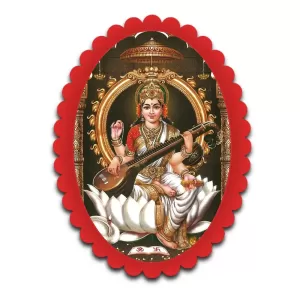 Saraswati Wall Decorative Showpiece 6 X 8 Inch | 4 MM MDF Wooden Glossy Sublimation Print | Back Hook Wall Hanging | Home Temple & Living Room Decor (F57619) Saraswati Wall Decorative Showpiece 6 X 8 Inch | 4 MM MDF Wooden Glossy Sublimation Print | Back Hook Wall Hanging | Home Temple & Living Room Decor (F57619)