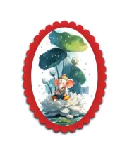 Dumbo Wall Decorative Showpiece 6 X 8 Inch | 4 MM MDF Wooden Glossy Sublimation Print | Back Hook Wall Hanging | Home Temple & Living Room Decor (F57649)