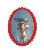 Ganesha Wall Decorative Showpiece 6 X 8 Inch | 4 MM MDF Wooden Glossy Sublimation Print | Back Hook Wall Hanging | Home Temple & Living Room Decor (F57658)