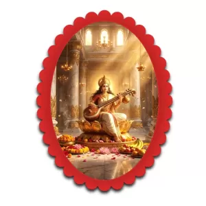 Saraswati Wall Decorative Showpiece 6 X 8 Inch | 4 MM MDF Wooden Glossy Sublimation Print | Back Hook Wall Hanging | Home Temple & Living Room Decor (F57661) Saraswati Wall Decorative Showpiece 6 X 8 Inch | 4 MM MDF Wooden Glossy Sublimation Print | Back Hook Wall Hanging | Home Temple & Living Room Decor (F57661)