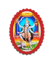 Kali Wall Decorative Showpiece 6 X 8 Inch | 4 MM MDF Wooden Glossy Sublimation Print | Back Hook Wall Hanging | Home Temple & Living Room Decor (F57679)