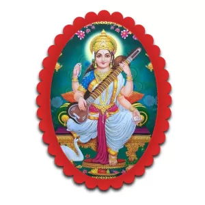 Saraswati Wall Decorative Showpiece 6 X 8 Inch | 4 MM MDF Wooden Glossy Sublimation Print | Back Hook Wall Hanging | Home Temple & Living Room Decor (F57687) Saraswati Wall Decorative Showpiece 6 X 8 Inch | 4 MM MDF Wooden Glossy Sublimation Print | Back Hook Wall Hanging | Home Temple & Living Room Decor (F57687)