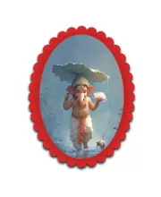 Ganesha Wall Decorative Showpiece 6 X 8 Inch | 4 MM MDF Wooden Glossy Sublimation Print | Back Hook Wall Hanging | Home Temple & Living Room Decor (F57740)