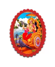 Kartikeya Wall Decorative Showpiece 6 X 8 Inch | 4 MM MDF Wooden Glossy Sublimation Print | Back Hook Wall Hanging | Home Temple & Living Room Decor (F57752)