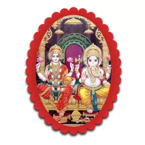 Lakshmi And Ganesha Wall Decorative Showpiece 6 X 8 Inch | 4 MM MDF Wooden Glossy Sublimation Print | Back Hook Wall Hanging | Home Temple & Living Room Decor (F57754) Lakshmi And Ganesha Wall Decorative Showpiece 6 X 8 Inch | 4 MM MDF Wooden Glossy Sublimation Print | Back Hook Wall Hanging | Home Temple & Living Room Decor (F57754)
