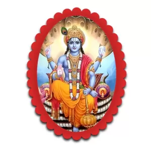 Vishnu Wall Decorative Showpiece 6 X 8 Inch | 4 MM MDF Wooden Glossy Sublimation Print | Back Hook Wall Hanging | Home Temple & Living Room Decor (F57763) Vishnu Wall Decorative Showpiece 6 X 8 Inch | 4 MM MDF Wooden Glossy Sublimation Print | Back Hook Wall Hanging | Home Temple & Living Room Decor (F57763)
