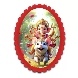 Ganesha Wall Decorative Showpiece 6 X 8 Inch | 4 MM MDF Wooden Glossy Sublimation Print | Back Hook Wall Hanging | Home Temple & Living Room Decor (F57788) Ganesha Wall Decorative Showpiece 6 X 8 Inch | 4 MM MDF Wooden Glossy Sublimation Print | Back Hook Wall Hanging | Home Temple & Living Room Decor (F57788)