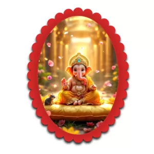 Ganesha Wall Decorative Showpiece 6 X 8 Inch | 4 MM MDF Wooden Glossy Sublimation Print | Back Hook Wall Hanging | Home Temple & Living Room Decor (F57807) Ganesha Wall Decorative Showpiece 6 X 8 Inch | 4 MM MDF Wooden Glossy Sublimation Print | Back Hook Wall Hanging | Home Temple & Living Room Decor (F57807)