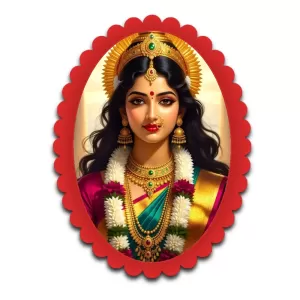 Parvati Wall Decorative Showpiece 6 X 8 Inch | 4 MM MDF Wooden Glossy Sublimation Print | Back Hook Wall Hanging | Home Temple & Living Room Decor (F57810)