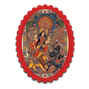 Durga Wall Decorative Showpiece 6 X 8 Inch | 4 MM MDF Wooden Glossy Sublimation Print | Back Hook Wall Hanging | Home Temple & Living Room Decor (F57826) Durga Wall Decorative Showpiece 6 X 8 Inch | 4 MM MDF Wooden Glossy Sublimation Print | Back Hook Wall Hanging | Home Temple & Living Room Decor (F57826)