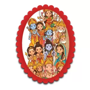 Hindu Deities Wall Decorative Showpiece 6 X 8 Inch | 4 MM MDF Wooden Glossy Sublimation Print | Back Hook Wall Hanging | Home Temple & Living Room Decor (F57831) Hindu Deities Wall Decorative Showpiece 6 X 8 Inch | 4 MM MDF Wooden Glossy Sublimation Print | Back Hook Wall Hanging | Home Temple & Living Room Decor (F57831)