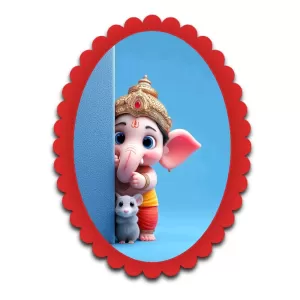 Ganesha Wall Decorative Showpiece 6 X 8 Inch | 4 MM MDF Wooden Glossy Sublimation Print | Back Hook Wall Hanging | Home Temple & Living Room Decor (F57835) Ganesha Wall Decorative Showpiece 6 X 8 Inch | 4 MM MDF Wooden Glossy Sublimation Print | Back Hook Wall Hanging | Home Temple & Living Room Decor (F57835)