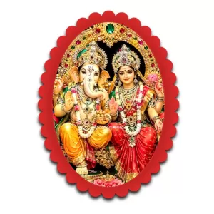 Ganesha And Lakshmi Wall Decorative Showpiece 6 X 8 Inch | 4 MM MDF Wooden Glossy Sublimation Print | Back Hook Wall Hanging | Home Temple & Living Room Decor (F57870) Ganesha And Lakshmi Wall Decorative Showpiece 6 X 8 Inch | 4 MM MDF Wooden Glossy Sublimation Print | Back Hook Wall Hanging | Home Temple & Living Room Decor (F57870)