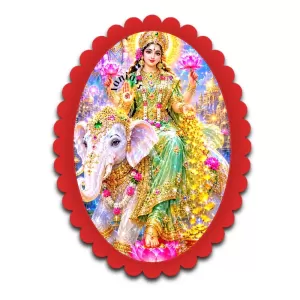 Radha Krishna Wall Decorative Showpiece 6 X 8 Inch | 4 MM MDF Wooden Glossy Sublimation Print | Back Hook Wall Hanging | Home Temple & Living Room Decor (F57889)