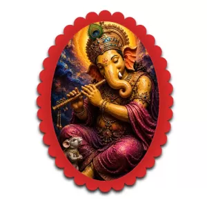 Ganesha Wall Decorative Showpiece 6 X 8 Inch | 4 MM MDF Wooden Glossy Sublimation Print | Back Hook Wall Hanging | Home Temple & Living Room Decor (F57905) Ganesha Wall Decorative Showpiece 6 X 8 Inch | 4 MM MDF Wooden Glossy Sublimation Print | Back Hook Wall Hanging | Home Temple & Living Room Decor (F57905)
