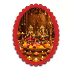 Lakshmi And Ganesha Wall Decorative Showpiece 6 X 8 Inch | 4 MM MDF Wooden Glossy Sublimation Print | Back Hook Wall Hanging | Home Temple & Living Room Decor (F57932) Lakshmi And Ganesha Wall Decorative Showpiece 6 X 8 Inch | 4 MM MDF Wooden Glossy Sublimation Print | Back Hook Wall Hanging | Home Temple & Living Room Decor (F57932)