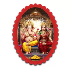 Ganesha And Lakshmi Wall Decorative Showpiece 6 X 8 Inch | 4 MM MDF Wooden Glossy Sublimation Print | Back Hook Wall Hanging | Home Temple & Living Room Decor (F57938) Ganesha And Lakshmi Wall Decorative Showpiece 6 X 8 Inch | 4 MM MDF Wooden Glossy Sublimation Print | Back Hook Wall Hanging | Home Temple & Living Room Decor (F57938)