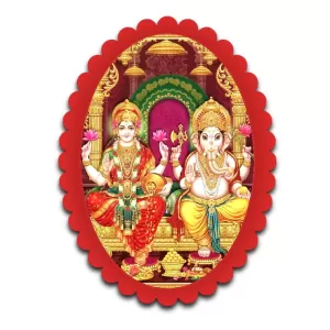 Lakshmi And Ganesha Wall Decorative Showpiece 6 X 8 Inch | 4 MM MDF Wooden Glossy Sublimation Print | Back Hook Wall Hanging | Home Temple & Living Room Decor (F57940) Lakshmi And Ganesha Wall Decorative Showpiece 6 X 8 Inch | 4 MM MDF Wooden Glossy Sublimation Print | Back Hook Wall Hanging | Home Temple & Living Room Decor (F57940)