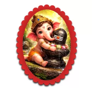 Ganesha Wall Decorative Showpiece 6 X 8 Inch | 4 MM MDF Wooden Glossy Sublimation Print | Back Hook Wall Hanging | Home Temple & Living Room Decor (F57949) Ganesha Wall Decorative Showpiece 6 X 8 Inch | 4 MM MDF Wooden Glossy Sublimation Print | Back Hook Wall Hanging | Home Temple & Living Room Decor (F57949)