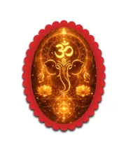 Ganesha Wall Decorative Showpiece 6 X 8 Inch | 4 MM MDF Wooden Glossy Sublimation Print | Back Hook Wall Hanging | Home Temple & Living Room Decor (F57965)