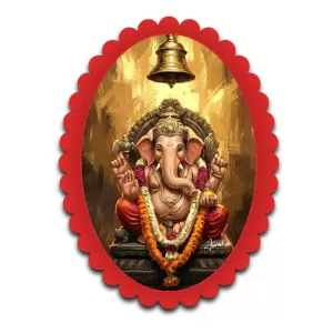 Ganesha Wall Decorative Showpiece 6 X 8 Inch | 4 MM MDF Wooden Glossy Sublimation Print | Back Hook Wall Hanging | Home Temple & Living Room Decor (F57966) Ganesha Wall Decorative Showpiece 6 X 8 Inch | 4 MM MDF Wooden Glossy Sublimation Print | Back Hook Wall Hanging | Home Temple & Living Room Decor (F57966)