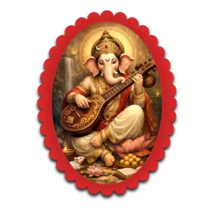 Ganesha Wall Decorative Showpiece 6 X 8 Inch | 4 MM MDF Wooden Glossy Sublimation Print | Back Hook Wall Hanging | Home Temple & Living Room Decor (F57970) Ganesha Wall Decorative Showpiece 6 X 8 Inch | 4 MM MDF Wooden Glossy Sublimation Print | Back Hook Wall Hanging | Home Temple & Living Room Decor (F57970)