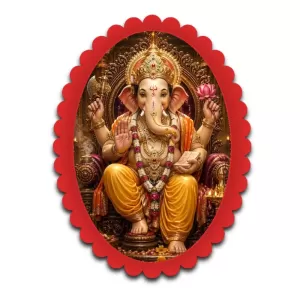 Ganesha Wall Decorative Showpiece 6 X 8 Inch | 4 MM MDF Wooden Glossy Sublimation Print | Back Hook Wall Hanging | Home Temple & Living Room Decor (F57985) Ganesha Wall Decorative Showpiece 6 X 8 Inch | 4 MM MDF Wooden Glossy Sublimation Print | Back Hook Wall Hanging | Home Temple & Living Room Decor (F57985)