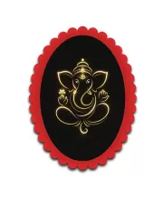 Ganesha Wall Decorative Showpiece 6 X 8 Inch | 4 MM MDF Wooden Glossy Sublimation Print | Back Hook Wall Hanging | Home Temple & Living Room Decor (F57993)