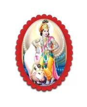 Krishna Wall Decorative Showpiece 6 X 8 Inch | 4 MM MDF Wooden Glossy Sublimation Print | Back Hook Wall Hanging | Home Temple & Living Room Decor (F58179) Krishna Wall Decorative Showpiece 6 X 8 Inch | 4 MM MDF Wooden Glossy Sublimation Print | Back Hook Wall Hanging | Home Temple & Living Room Decor (F58179)